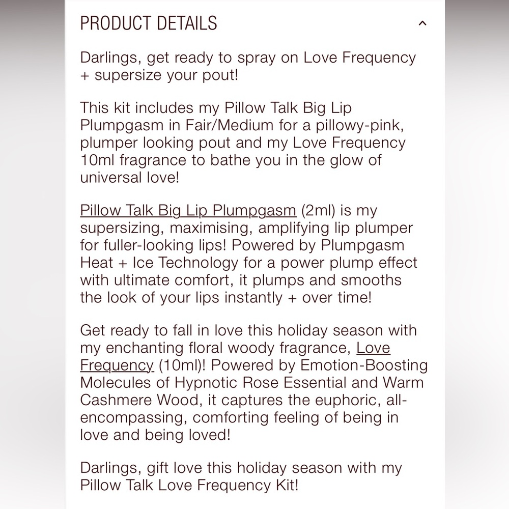 ⚡️SALE⚡️ Charlotte Tilbury Pillow Talk Love Frequency Kit - Picture 6 of 7